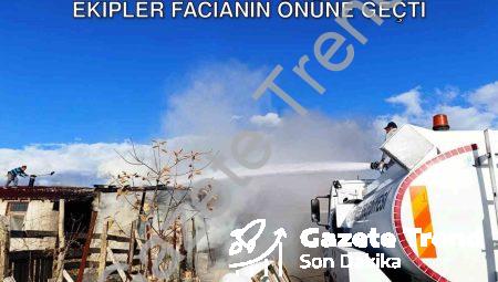 Kütahya Seyitömer’de Ahır Yangını: Ekipler Facianın Önüne Geçti