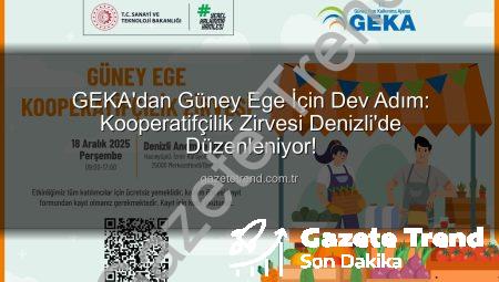 GEKA’dan Güney Ege İçin Dev Adım: Kooperatifçilik Zirvesi Denizli’de Düzenleniyor!