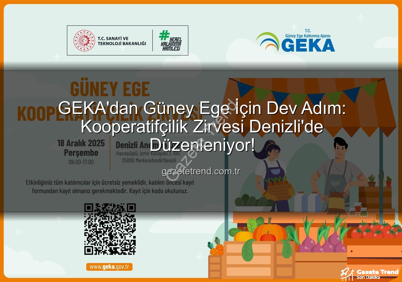 Kooperatifçilik Zirvesi - GEKA'dan Güney Ege İçin Dev Adım: Kooperatifçilik Zirvesi Denizli'de Düzenleniyor!