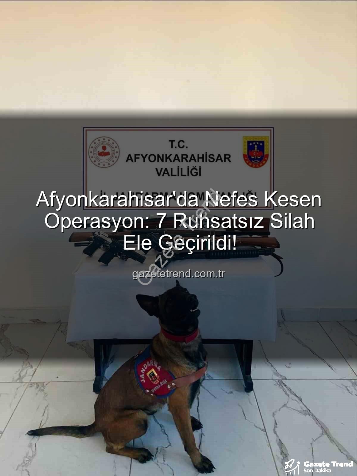 ruhsatsız silah operasyonu - Afyonkarahisar'da Nefes Kesen Operasyon: 7 Ruhsatsız Silah Ele Geçirildi!